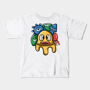 Monster Character Doodle Art Kids T-Shirt